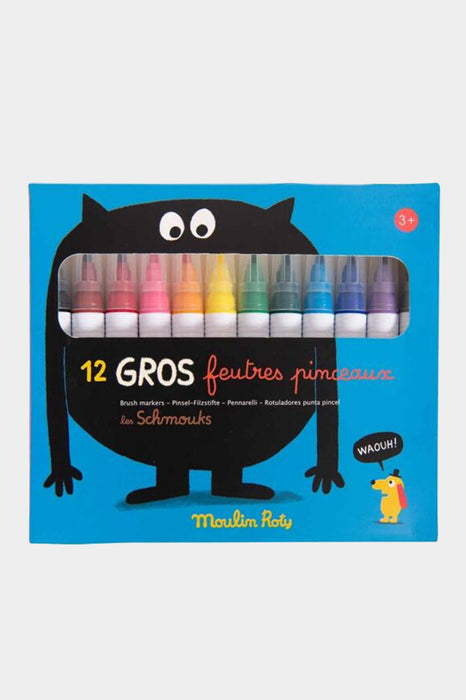 12 gros feutres pinceaux