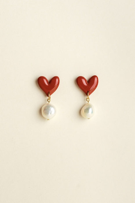 Boucles d'oreilles Vera - Rouge