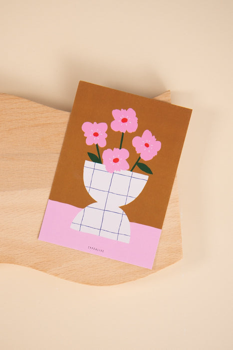 Carte postale Vase Fleurs Roses