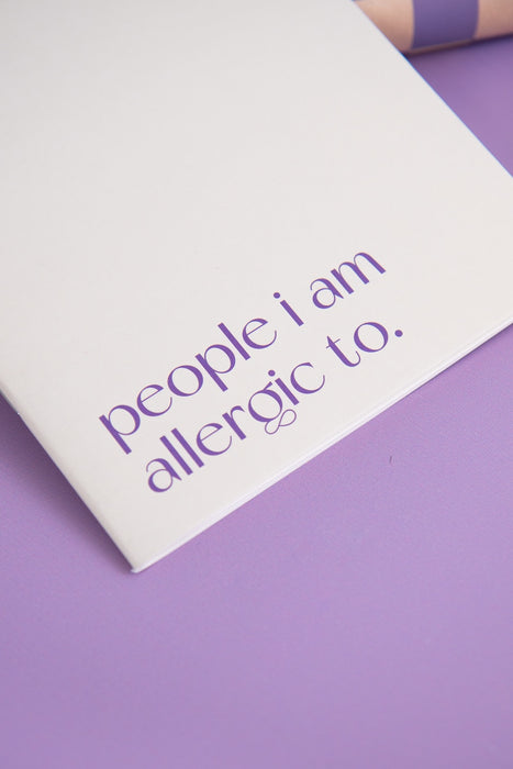 Carnet People I'm Allergic To