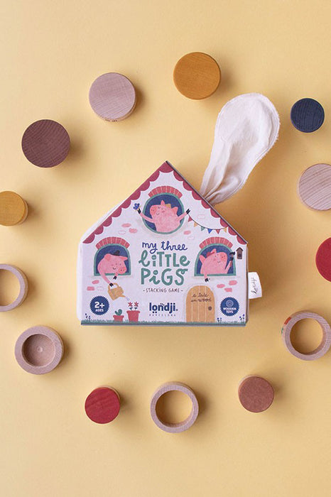 Jeu en bois - Les trois petits cochons