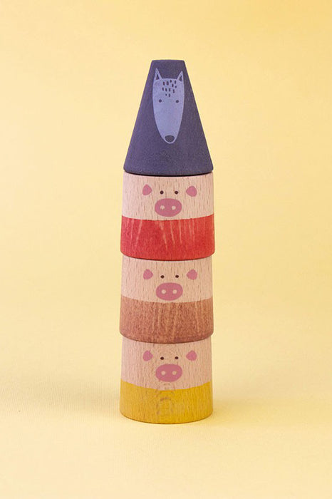 Jeu en bois - Les trois petits cochons