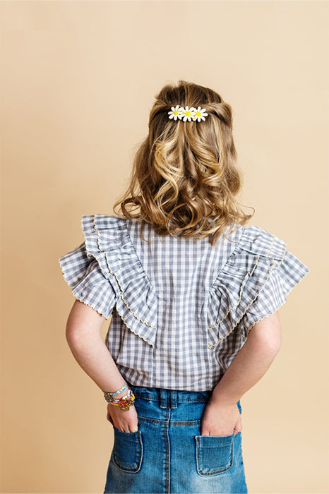 Barrette - Trois marguerites