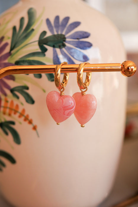 Boucles d'oreilles - Charlie (rose)