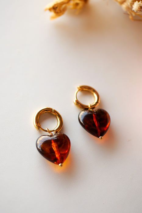 Boucles d'oreilles - Charlie (marron)