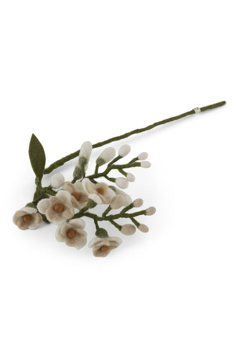 Branche en laine - Glycine (blanc)
