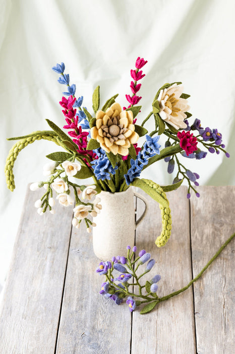 Branche en laine - Glycine (violet)