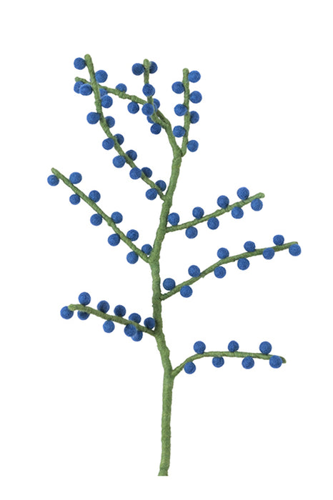 Branche en laine - Myrtille