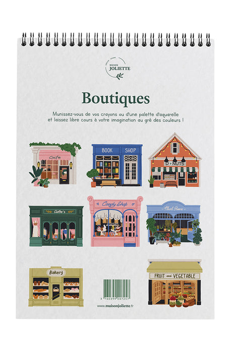 Carnet de coloriage A4 - Boutiques