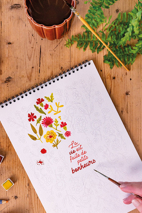Carnet de coloriage A4 - Petits bonheurs