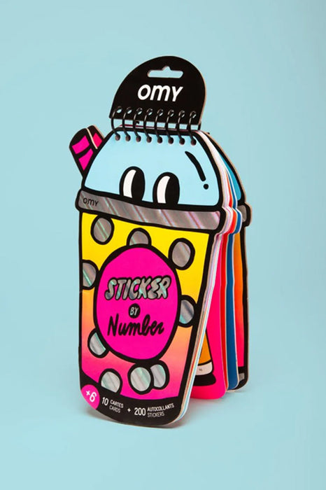 Carnet de stickers au numéro - Bubble Tea