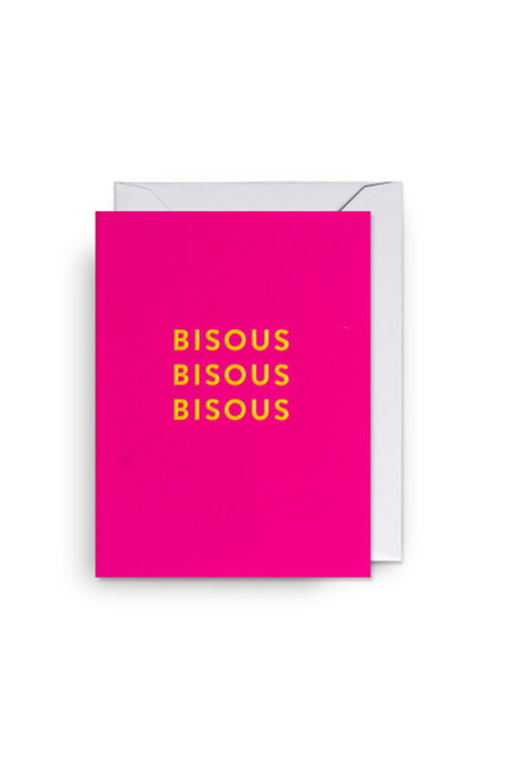 Mini carte double - Bisou bisou bisou