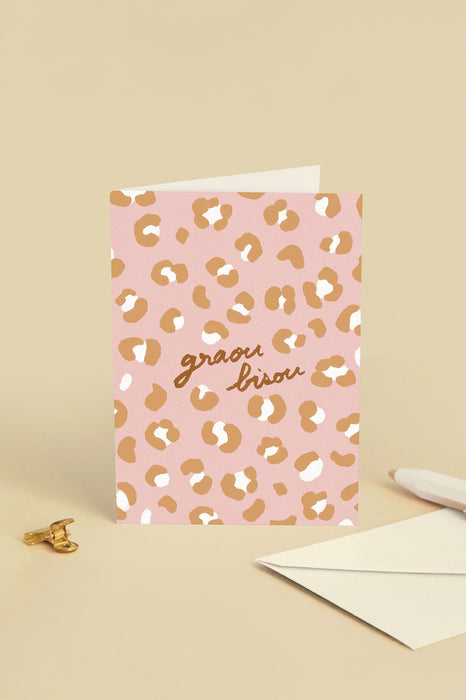 Carte double - Graou bisou