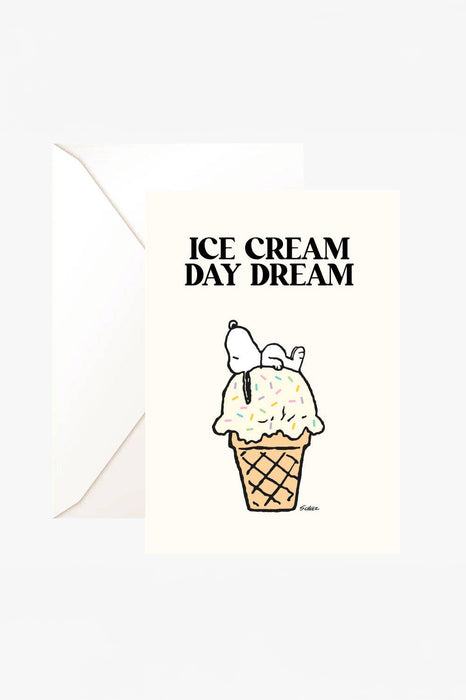 Carte double Snoopy - Ice cream day dream