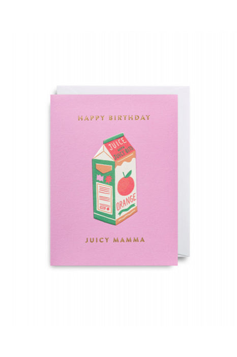 Mini carte double - Happy birthday juicy mama