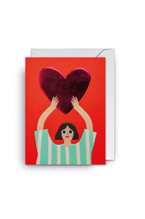 Mini carte double - Love heart