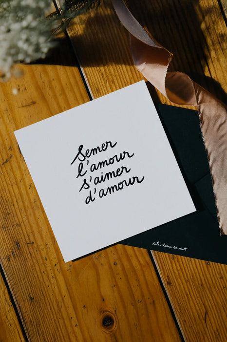 Carte - Semer l'amour