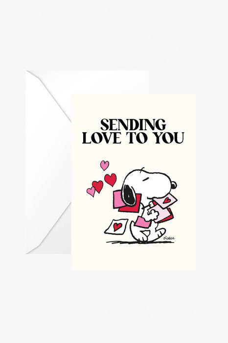 Carte double Snoopy - Sending love to you