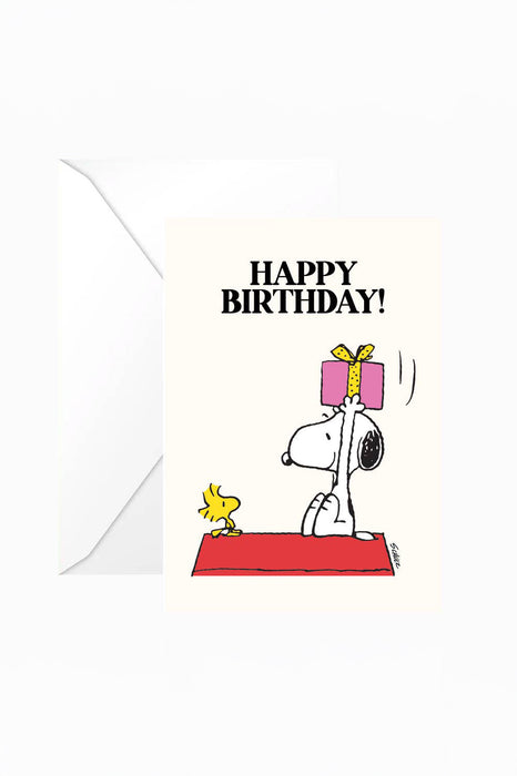 Carte double Snoopy - Happy birthday