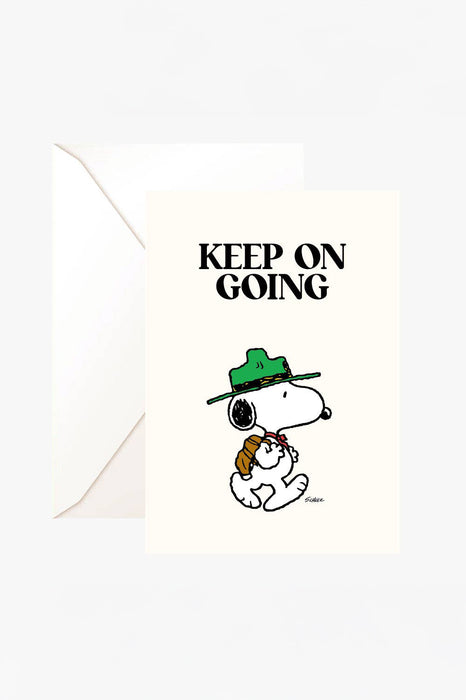 Carte double Snoopy - Keep on going