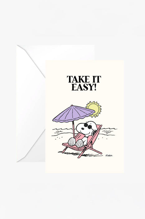 Carte double Snoopy - Take it easy