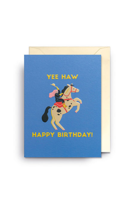 Mini carte double - Yee haw Happy birthday