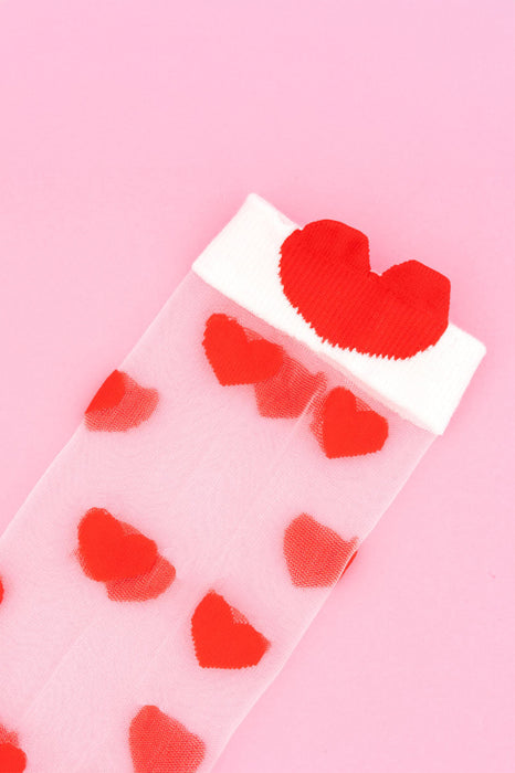 Chaussettes transparentes - Coeur