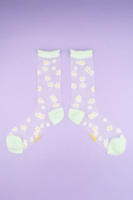 Chaussettes transparentes - Pâquerette