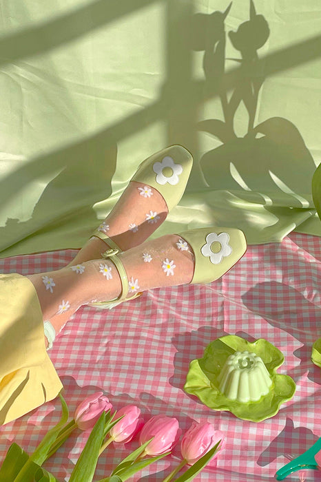 Chaussettes transparentes - Pâquerette