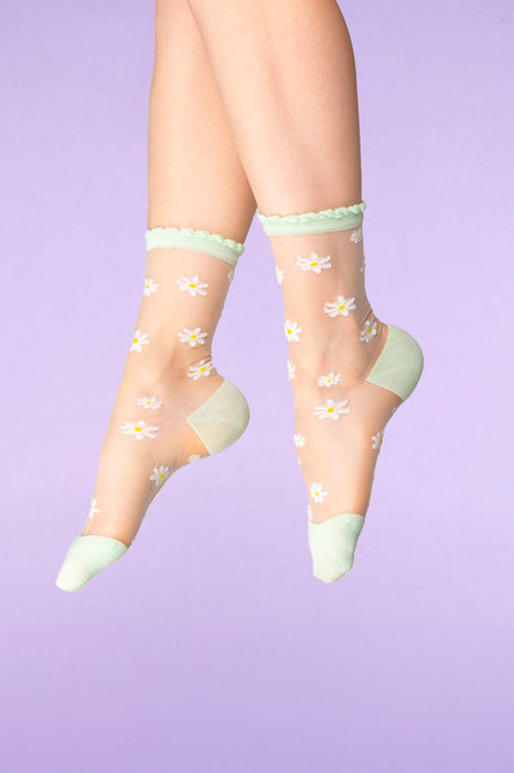 Chaussettes transparentes - Pâquerette