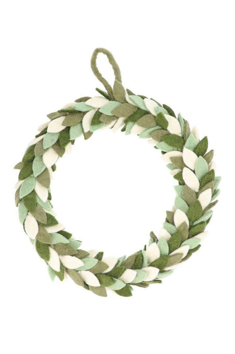 Couronne de Noël en laine