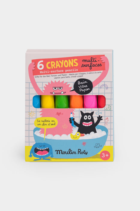 6 crayons multisurfaces