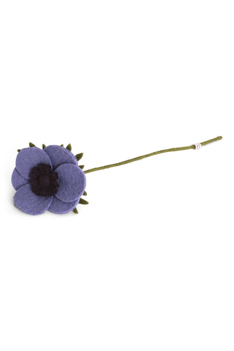Fleur en laine - French Anémone (violet)