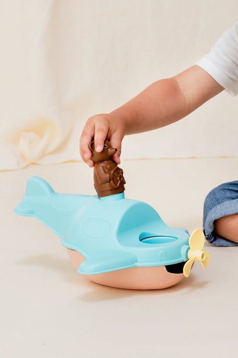 Jouet de bain - Hydravion Petit Ours Brun (Menthe)