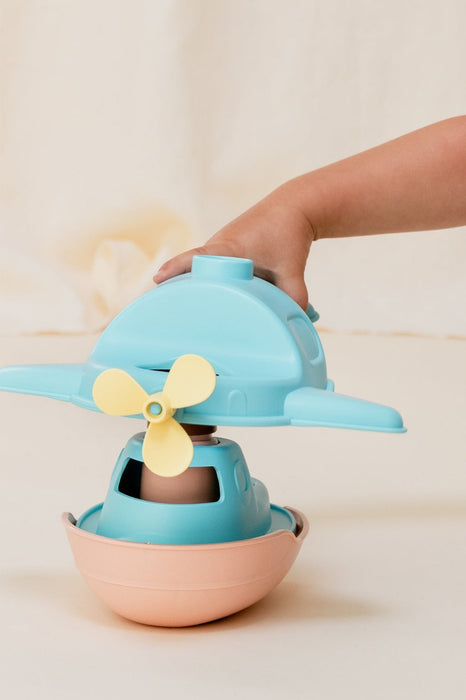 Jouet de bain - Hydravion Petit Ours Brun (Menthe)