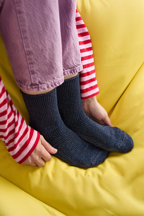 Chaussettes Lurex - Bleu