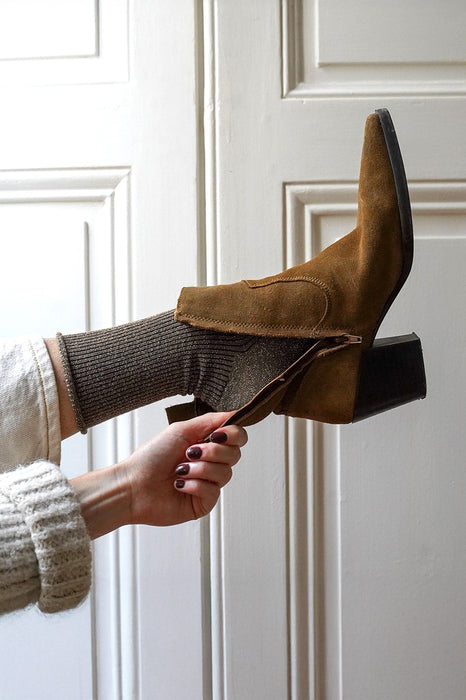 Chaussettes Lurex - Caramel