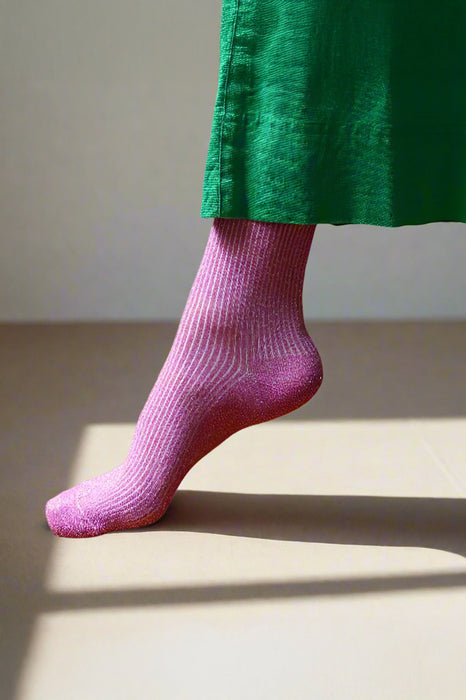 Chaussettes Lurex - Fuchsia