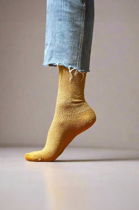 Chaussettes Lurex - Moutarde