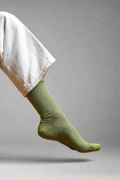 Chaussettes Lurex - Olive Green