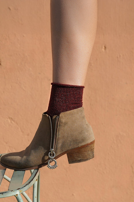 Chaussettes Lurex - Rouge