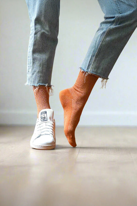 Chaussettes Lurex - Terracotta