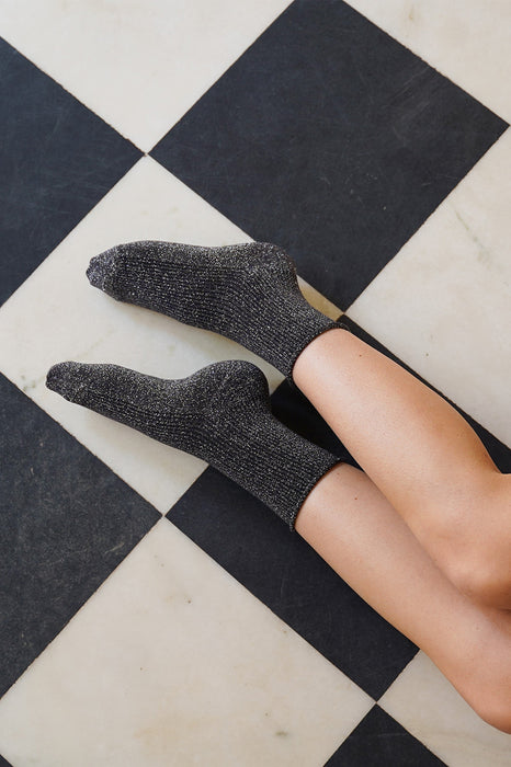 Chaussettes Lurex - Gris anthracite