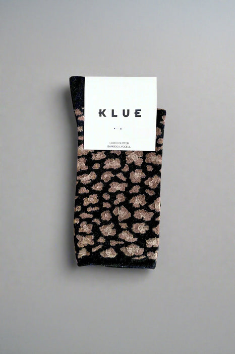 Chaussettes Lurex - Léopard Noir