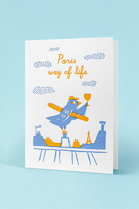 Carte letterpress - Paris way of life