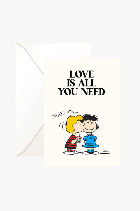 Carte double Snoopy - Love is all you need
