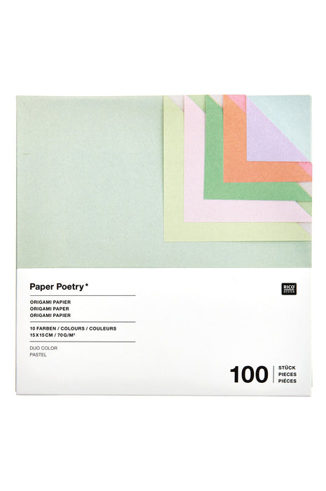 Papier à origami - Duo color pastel