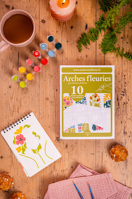 Peinture au numéro - Arches fleuries