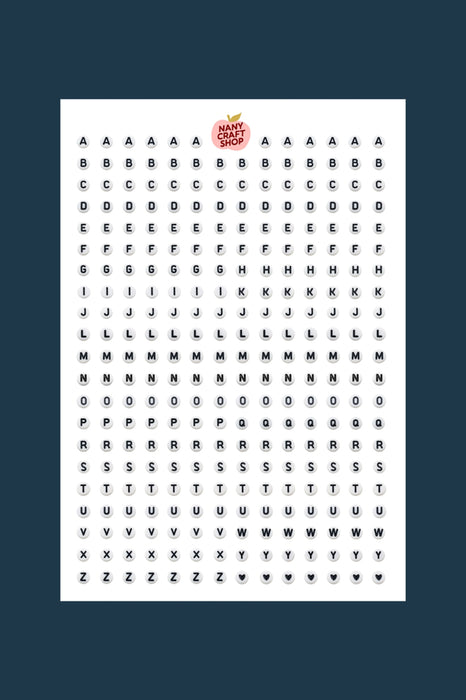 Planche de stickers A5 - Alphabet