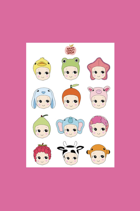 Planche de stickers A6 - Baby